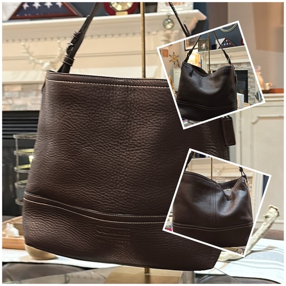 Authentic Coach Carry All Bag in Brown Pebbled Leather,...